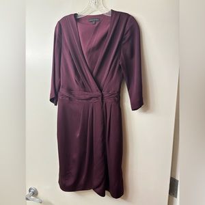 Banana republic burgundy wrap dress size 2